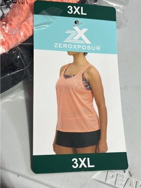 ZeroXposur Peach Mesh Racerback Tank Top